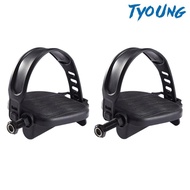 [tyoung] Exercise Bike Pedal with Straps Cycling Parts