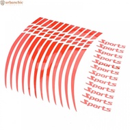 Reflective Motorcycle Bicycle Wheel Rim Stripe Tape Sticker 18 21 Inch Red Color