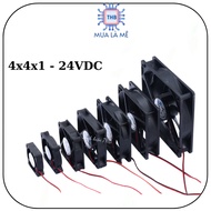 Good quality 4x4x1cm 24VDC 0.1A Spaghetti strap radiator fan - linhkienthb