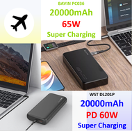20000 mah QC+PD LAPTOP Powerbank 60W and 65W Quick Charge Power Delivery Notebook Fast Charge Power Bank