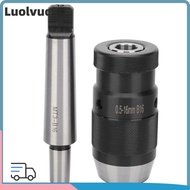 LUOLVUO Keyless Drill Chuck, Morse Taper MT3 B16 0.5 16mm Quick Release Drill Chuck, Taper Tapered M