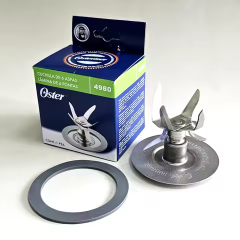 Replacement Parts For Oster Osterizer Blender- 6 Point Fusion Blade 4980 with Rubber Seal Gasket, Fo
