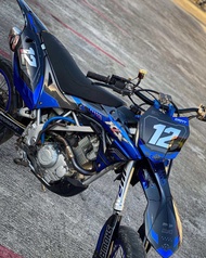 DECAL STIKER FULLBODY KLX 150BF WARNA BIRU HITAM COMBINASI CRUM PREMIUM BEBAS CUSTOM