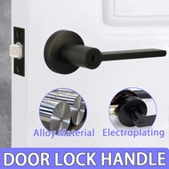 Handle Door Lock Tubular Lever Cylindrical Cylinder Zinc Alloy Tombol Room Modern Pintu Bilik Rumah 