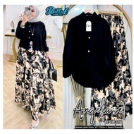KATUN ANGELIA SKIRT SET Wanita ANGELIA/ SKIRT SET ANGELIA/ ONE SET RAYON COTTON SKIRT / FLOWER MOTIF