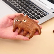 Lazy Cat Massage Comb Small Ornaments Ebony Solid Wood Girls Portable Comb Portable