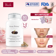 【Official】Unichi Rosa Prima Dark grapeseed 26000mg 60 Vegan Capsules， Vitamin supplements，skin elast