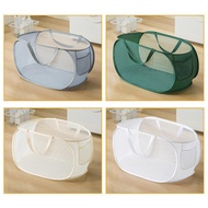 Transparent Mesh Dirty Clothes Basket Portable Dirty Basket Basket Household Storage Hollow O0o0