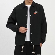 外國預訂 2色選 Nike 大tick 防水薄身 鈕扣 外套