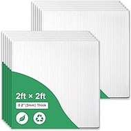 2ft x 2ft PVC 3D Vertical Grain Decorative Ceiling Tiles - Drop Ceiling Tile 24 x 24in – Waterproof,