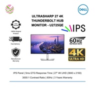 Dell UltraSharp 27 4K Thunderbolt Hub Monitor - U2725QE (IPS, 60Hz, 4K UHD, 3840x2160, HDMI/DP)