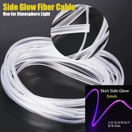 3mm Car Interior Decor EL Fiber Optic Neon Wire Strip Light Guide Extension Accessories For Ambient lighting Equipment