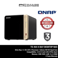 QNAP TS-464 4GB / 8GB 4-Bay Intel® Quad-core Desktop NAS