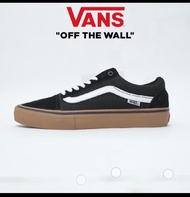 sepatu vans old pro black gum ori