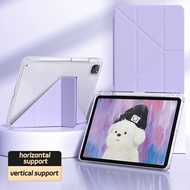 KENKE ipad case Acrylic HD Transparent Multifunctional folding case for iPad 2022 Pro 11 pro 12.9 ipad gen 9th 8th 7th ipad mini6 ipad 10th gen 2020 with Pencil Holder