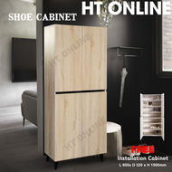 HT ONLINE 4 Doors Shoe Cabinet Shoe Rack Display Rack Kitchen Cabinet Multipurpose Storage Cabinets 