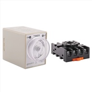 (LAQY) DC 12V 0-30 Seconds 30s Electric Delay Timer Timing Relay DPDT 8P w Base