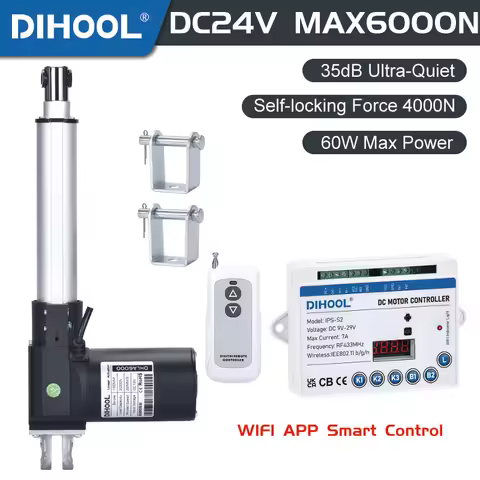 24V 6000N Electric Linear Actuator Motor With APP Control 100mm150MM 200MM 300MM 500mm 800mm 1000mm 