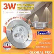 3W Eyeball Downlight Lampu Siling Spotlight Eyeball Ceiling Light Downlight Lampu Led Siling Lightin