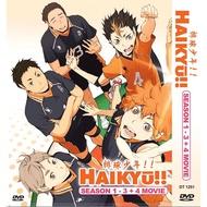 DVD Haikyu Season 1-3 (Vol. 1-60 End) + 4 Movies