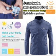 Sunscreen clothing men's outdoor  UV breathable fishing clothes