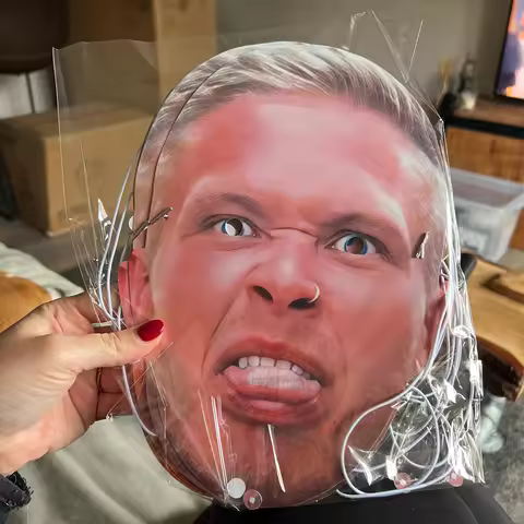 3/6pcs Custom Photo Face Masks Personalised Funny Head paper Face mask Birthday Bachelorette Party d