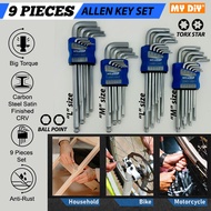 !!! 9PCS ALLEN KEY SET BALL POINT ALLEN KEY TORX STAR ALLEN KEY CARBON STEEL CRV / KUNCI ALLEN / 六角扳