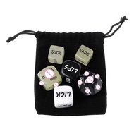 Confidential delivery 6 PCS Love Dice Glow Erotic Dice Fun Acrylic Dice Night Lights Sex Dice Love