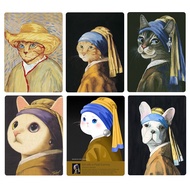 【PM】5d diamond painting diy cat Van Gogh's painting cat round diamond diamond embroidered home wall 
