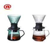 600ML Immersion Dripper Switch Glass for V60 Pour over Coffee Maker V Shape Drip Coffee Dripper and 