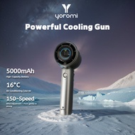 YOROMI Titanium Handheld Fan 20m/s Wind Speed 150 Levels 0.5s Instant Cooling 30h Battery Life 8000m