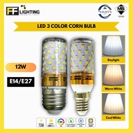 FFL LED 3 COLOR CORN BULB 12W E14/E27 WARM WHITE/DAYLIGHT/COOL WHITE LIGHT BULB