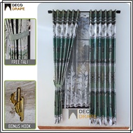 Gorden Jendela Kamar Motif Printing Bahan Kain Blackout Tinggi 230