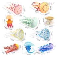 KISSCA Ocean Animal Figurine, Solid Marine Animals Jellyfish Starfish Anemones, Lifelike multi-color