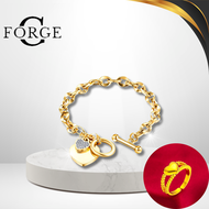 FORGEGOLD - Emas 916 Original Lelong Gelang + Cincin Bajet Gelang Tangan Perempuan suasa Murah Ranta