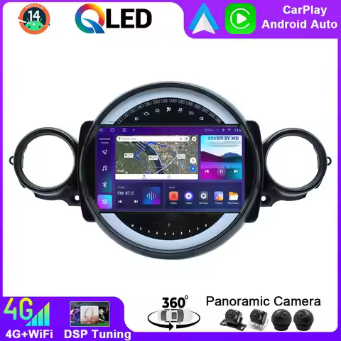 Android14 Car Multimedia Player For Mini Cooper R55 R56 R57 R58 R59 2005-2015 GPS Auto Stereo Radio 