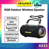 Awei KA33 Wireless Speaker RGB Portable Outdoor Speaker Awei Bluetooth Speaker Handsfree Bass USB