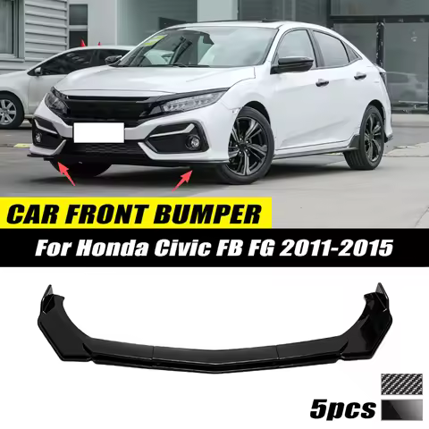 For Honda Civic FB FG 2011-2015 Front Bumper Lip Front Guard Spoiler High-quality ABS Material Body 