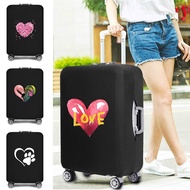 Sarung koper Cover koper Cover Luggage Protective Cover 18-32 Inch Baggage Elastic Dust Love Printed