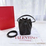 [4.3打］全新 極稀有  VALENTINO 黑鑽水晶水桶包 晚宴 派對必備