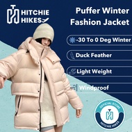 Hitchie A092-1701 Korean Fashion Hoodie Padded Winter Down Jacket Woman Fleece Baju Sejuk Tebal Park