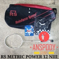 raket badminton rs metric power 12 niii bonus kumplit