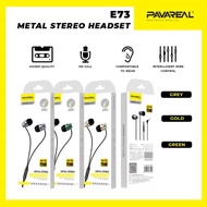 PAVAREAL PA-E73 Subwoofer Headset Strong Bass in-ear headphone metal