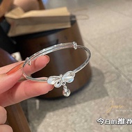 Bow Bell Sterling Silver Bracelet 9999 Pure Silver Bracelet Sweet Running Princess Silver Bracelet F