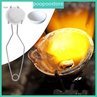 POOP Quartz Crucible Set Tongs Handle Metal Melting Bowl Set Whip Tongs Crucible Dish Suitable for G