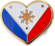 Philippine Heart Flag Enamel Pin | Filipino Pride Pin, Small, Alloy Steel, no gemstone