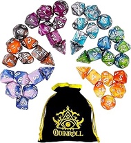 Polyhedral Dice Set, 42 Pieces, 6-Pack Complete DND Dice Sets with 1 Pouch for Dungeons and Dragons 
