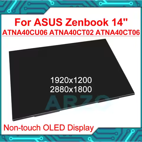 Non-touch OLED Screen for Asus Zenbook 14 UX3405 MA UX3407 OLED 2.8k / 1920X1200 ATNA40CU06 ATNA40CT