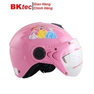 Mũ bảo hiểm trẻ em hình công chúa cho bé gái có kính chính hãng Bktec nón bảo hiểm cao cấp