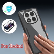 For Xiaomi Redmi Note14 Note 14 Pro+ Plus 4G 5G Phone Case Double Shockproof Transparent Casing Redm